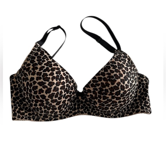 Vintage Fashion Forms Brown & Black Animal Print Bra size 36B - Picture 1 of 5